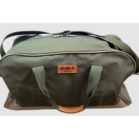 Hartmann Studio Lightweight Travel Bag Carry On H 21” Weekender Green Briefcase - Picture 1 of 11
